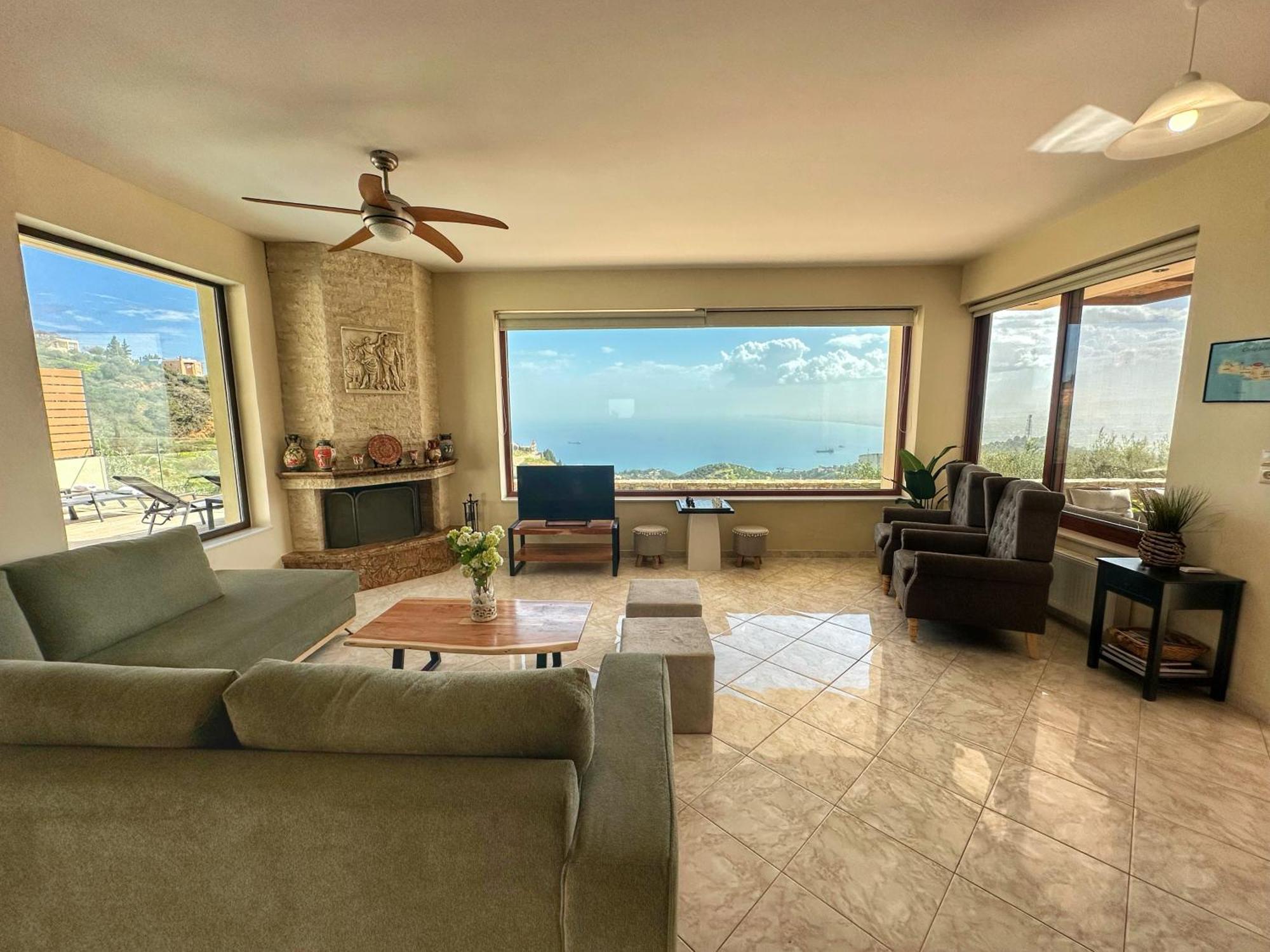 Villa Balcony, Cozy Villa With Amazing View Rodhiá المظهر الخارجي الصورة