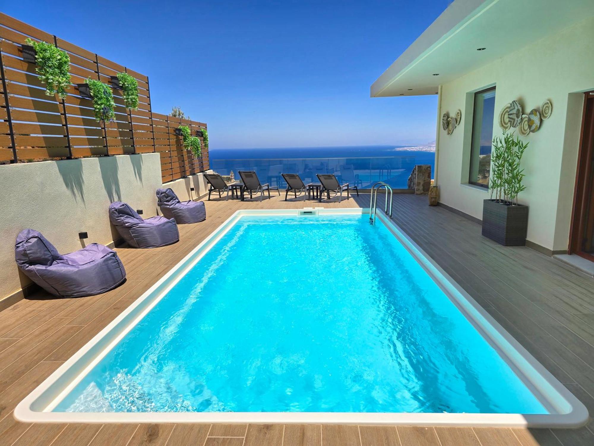 Villa Balcony, Cozy Villa With Amazing View Rodhiá المظهر الخارجي الصورة
