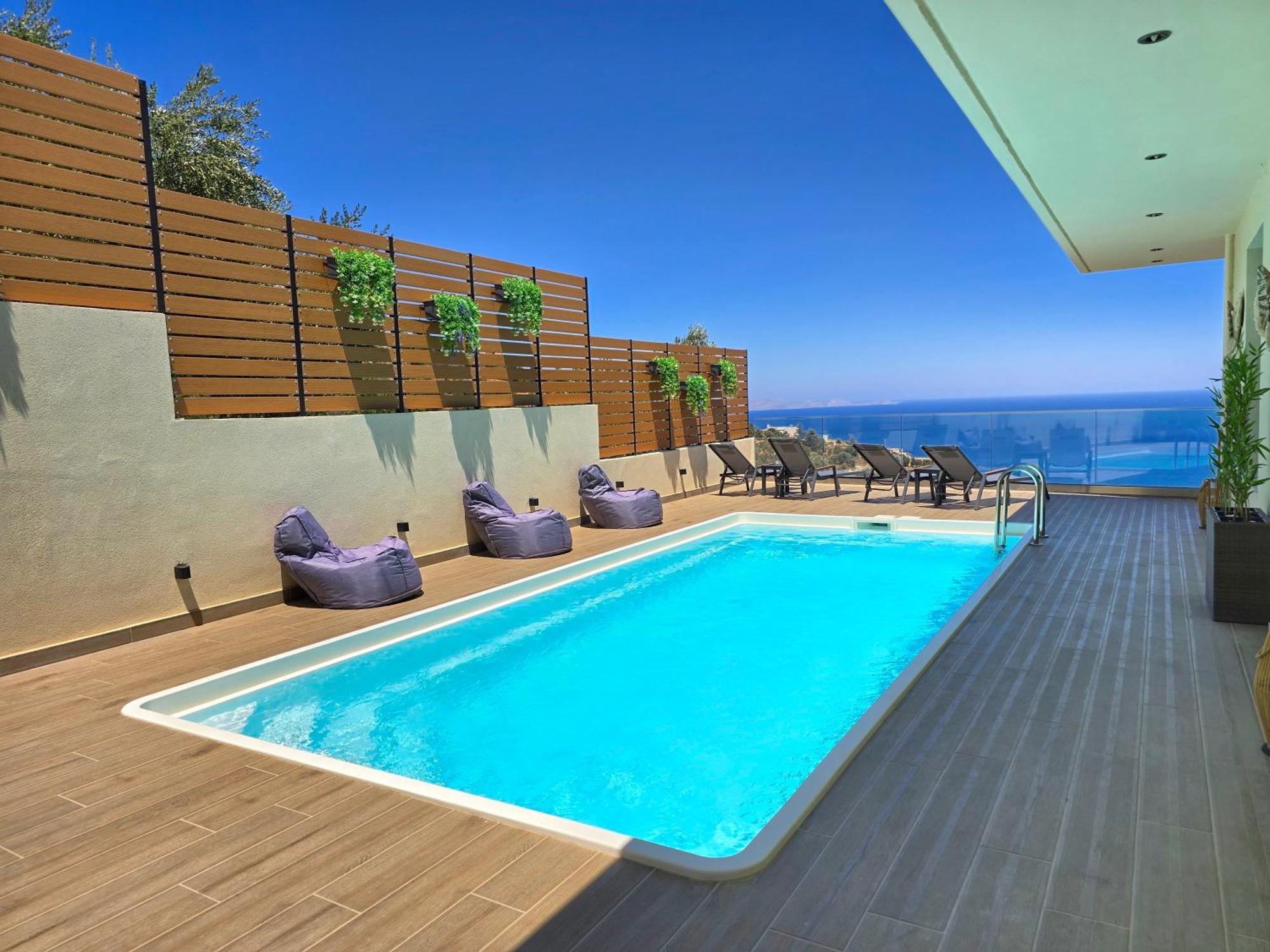 Villa Balcony, Cozy Villa With Amazing View Rodhiá المظهر الخارجي الصورة