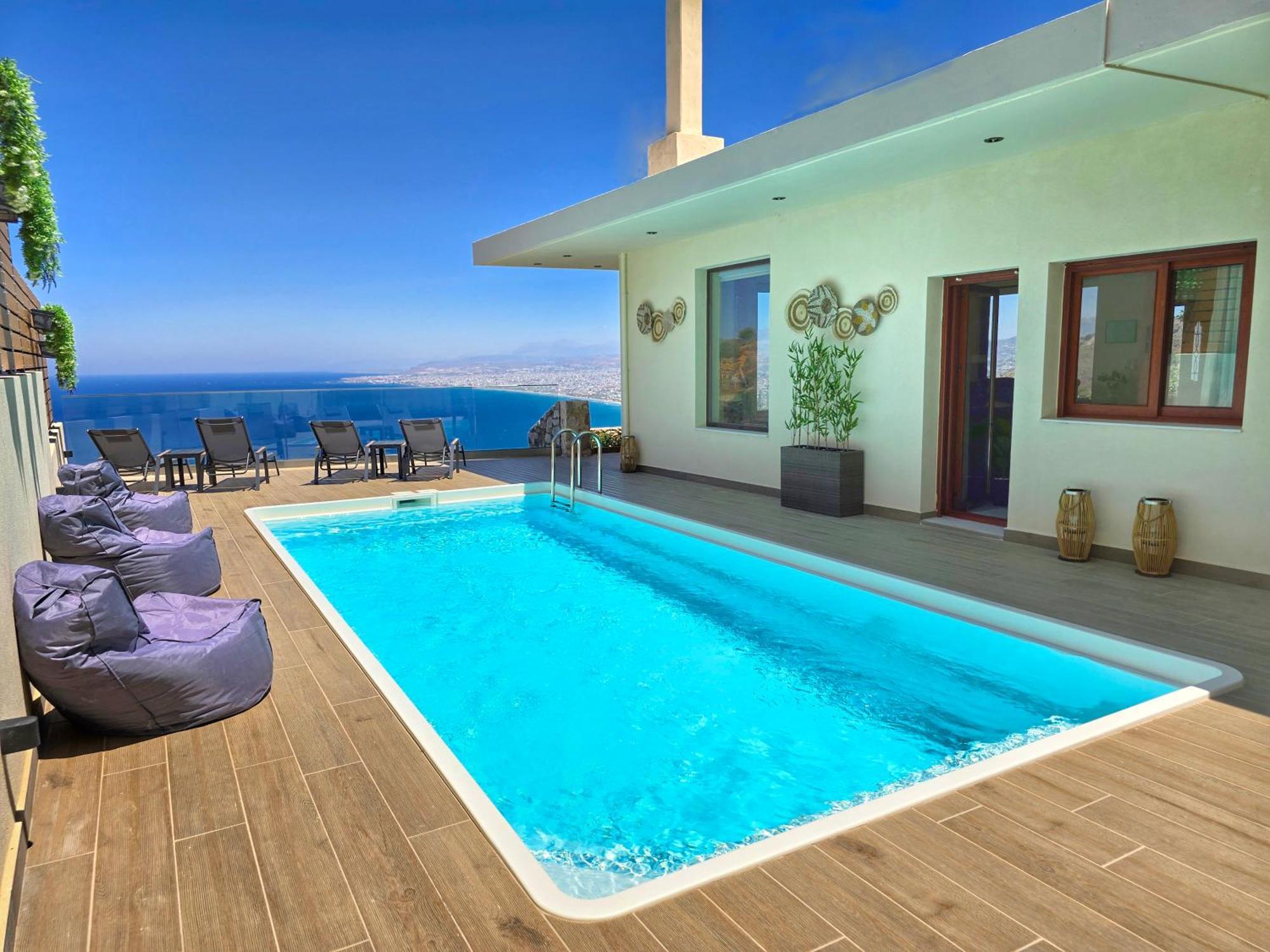 Villa Balcony, Cozy Villa With Amazing View Rodhiá المظهر الخارجي الصورة